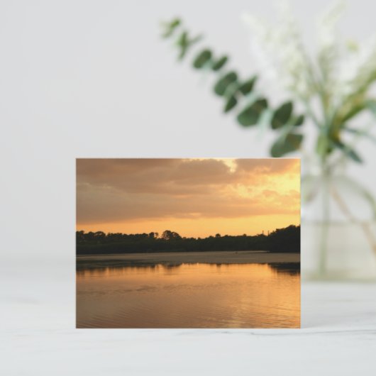 Sunset Lake Briefkaart (Staand voorkant)