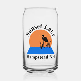 Sunset Lake Can Glass Blikvorm Glas