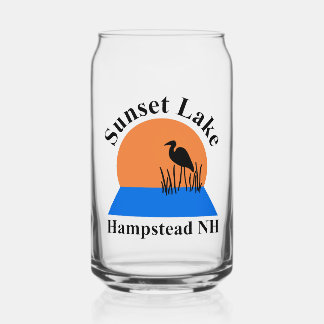 Sunset Lake Can Glass Blikvorm Glas