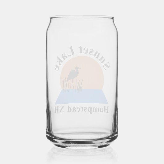 Sunset Lake Can Glass Blikvorm Glas (Achterkant)