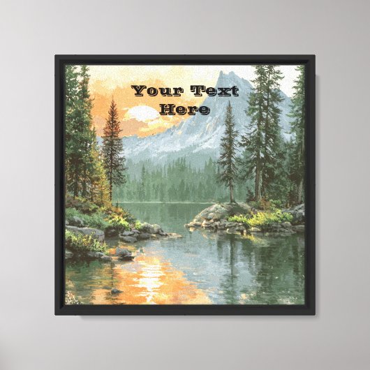 Sunset Lake Canvas Afdruk (Voorkant)