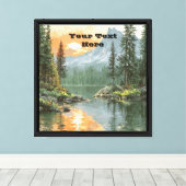 Sunset Lake Canvas Afdruk (Insitu (Houten vloer))