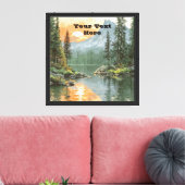 Sunset Lake Canvas Afdruk (Insitu (Woonkamer))