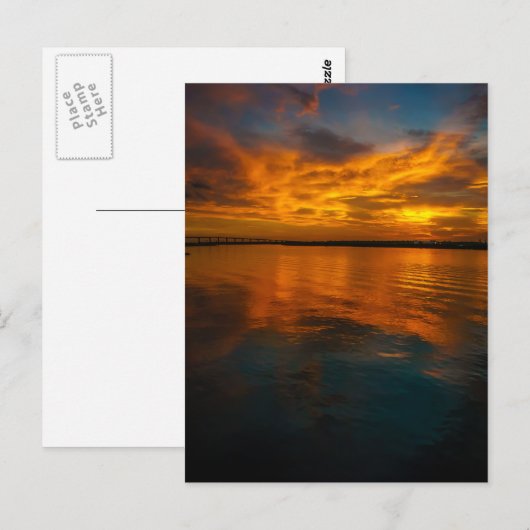 Sunset Lake Charles Louisiana Briefkaart (Voorkant / Achterkant)