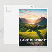 Sunset Lake District Nationaal Park Briefkaart (Voorkant / Achterkant)
