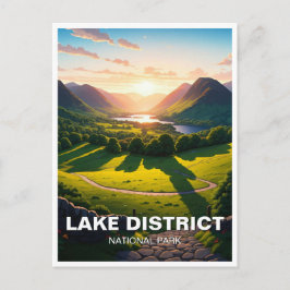 Sunset Lake District Nationaal Park Briefkaart
