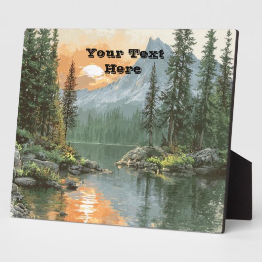 Sunset Lake Fotoplaat (Zijkant)