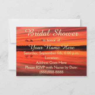 Sunset Lake Invitation Kaart