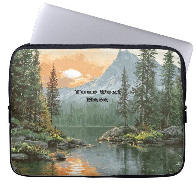 Sunset Lake Laptop Sleeve (Voorkant)