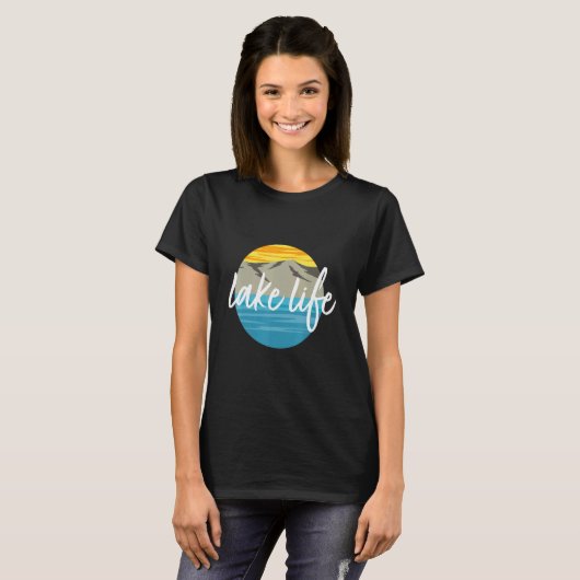 Sunset Lake Life T-shirt (Voorkant volledig)