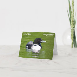 Sunset Lake Loon Folded Blank Card Bedankkaart