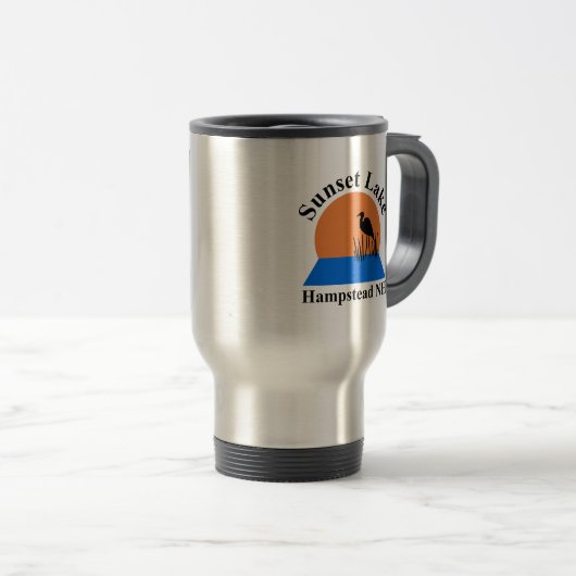 Sunset Lake Loon Travel Mug Reisbeker (Voorkant rechts)