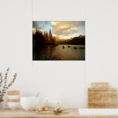 Sunset Lake Poster (Keuken)