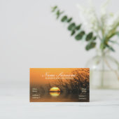 Sunset Lake Reflection Visitekaartje (Staand voorkant)