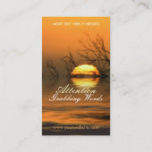 Sunset Lake Reflection Visitekaartje (Achterkant)