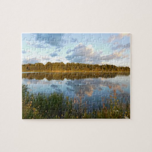 Sunset Lake Reflections Legpuzzel (Horizontaal)