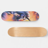 Sunset Lake River Eenhoorn Zeven Persoonlijk Skateboard (Horizontaal)