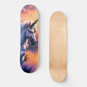 Sunset Lake River Eenhoorn Zeven Persoonlijk Skateboard (Voorkant)