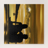 Sunset Lake - Romantic Love - Couple - Legpuzzel (Horizontaal)