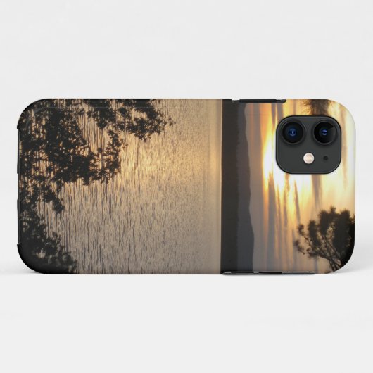 Sunset Lake Scene Iphone Case (Achterkant (horizontaal))