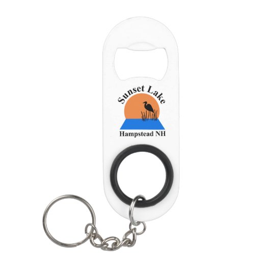 Sunset Lake Sleutelhanger Bottle Opener Mini Flessenopener (Voorkant)