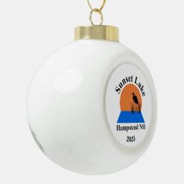 Sunset Lake Sneeuwvlokker Ornament