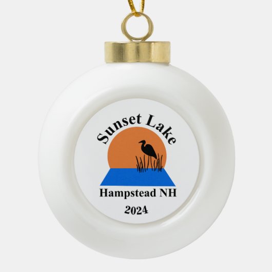 Sunset Lake Snowflake Ornament (Voorkant)