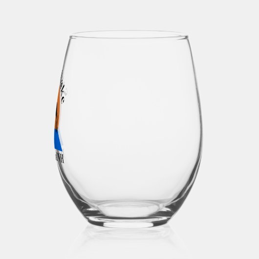 Sunset Lake Stemless Wine Glass Wijnglas Zonder Voet (Links)