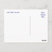 Sunset Lake Tahoe Nevada Briefkaart (Achterkant)