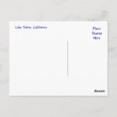 Sunset Lake Tahoe Nevada Briefkaart (Achterkant)