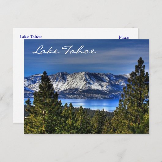 Sunset Lake Tahoe Nevada / California Briefkaart (Voorkant / Achterkant)