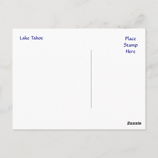 Sunset Lake Tahoe Nevada / California Briefkaart (Achterkant)