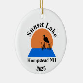 Sunset Lake-versiering Keramisch Ornament (Rechts)