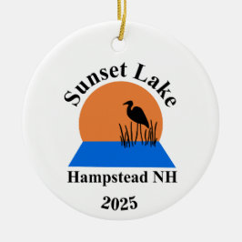 Sunset Lake-versiering Keramisch Ornament