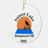Sunset Lake-versiering Keramisch Ornament (Links)