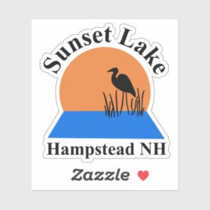 Sunset Lake Vinyl Decal Sticker