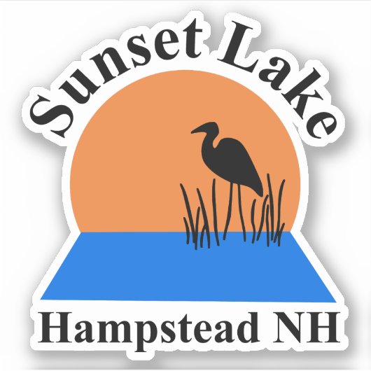 Sunset Lake Vinyl Decal Sticker (Voorkant)