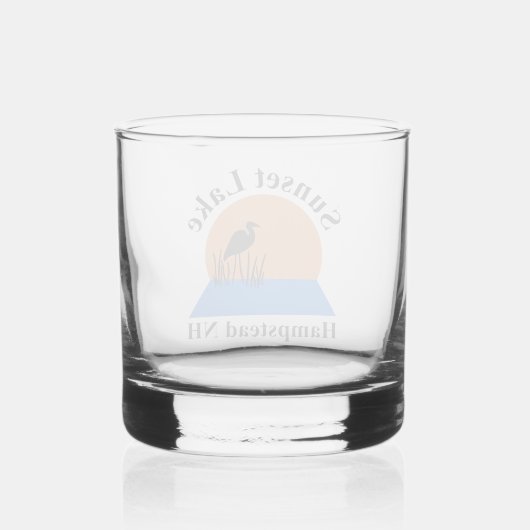 Sunset Lake Whiskey Glass Whisky Glas (Achterkant)