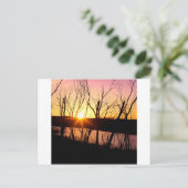 Sunset Lake Wilson Kansas Briefkaart (Staand voorkant)