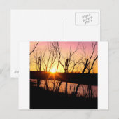 Sunset Lake Wilson Kansas Briefkaart (Voorkant / Achterkant)