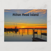 Sunset Landing Skull Creek Boathouse Hilton Head Briefkaart (Voorkant)