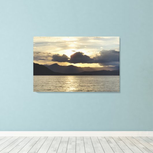 Sunset Landscape Canvas — Afdrukken (Insitu (Houten vloer))