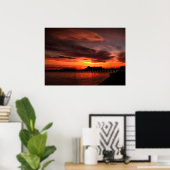 Sunset - Landscape Cityscape Natuur Sceneration Po Poster (Thuiskantoor)