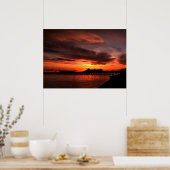 Sunset - Landscape Cityscape Natuur Sceneration Po Poster (Keuken)