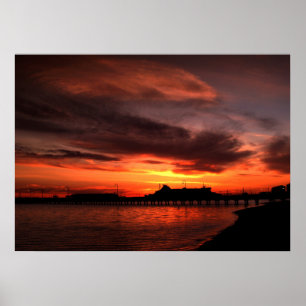Sunset - Landscape Cityscape Natuur Sceneration Po Poster