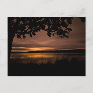 Sunset Landscape Northumberland Briefkaart