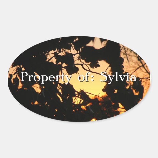 Sunset Leaves Sticker (Voorkant)