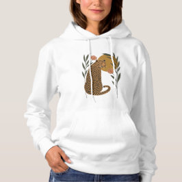 Sunset Leopard - Botanische Oerwoud kunst Hoodie