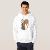 Sunset Leopard - Botanische Oerwoud kunst Hoodie (Voorkant volledig)