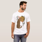 Sunset Leopard - Botanische Oerwoud kunst T-shirt (Voorkant volledig)